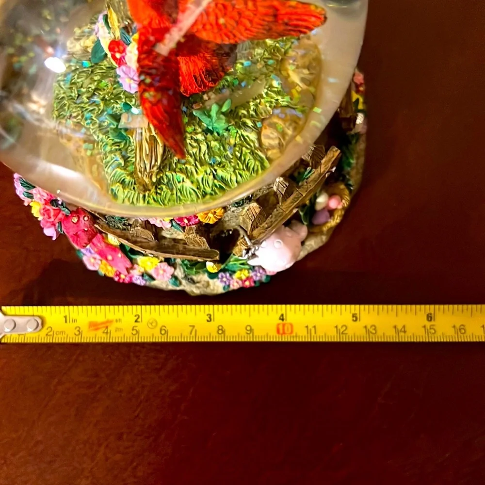 Musical Globe with Cardinal Birds. Everything Is Beautiful!